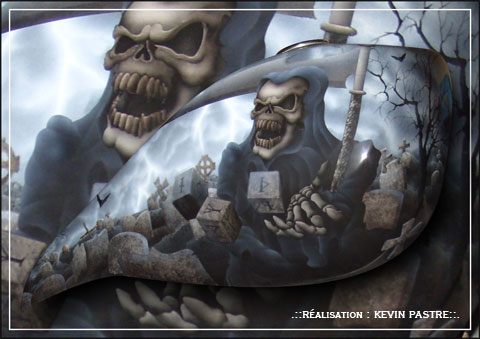 .::GRIM-REAPER-TRIKE 01 - fevrier, mars, avril 2010 - aérographe peinture custom - sur trike REWACO::.