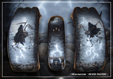 .::GRIM-REAPER-TRIKE 01 - photo de 2011 - aérographe peinture custom - sur trike REWACO::.