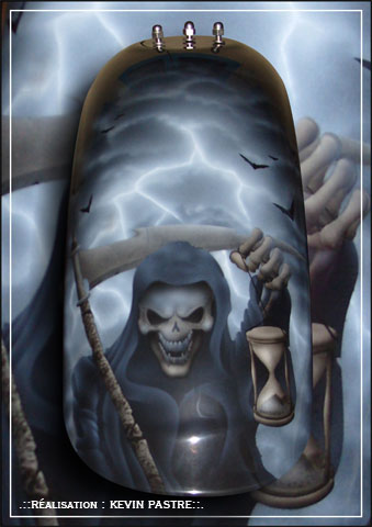 .::GRIM-REAPER-TRIKE 01 - fevrier, mars, avril 2010 - aérographe peinture custom - sur trike REWACO::.