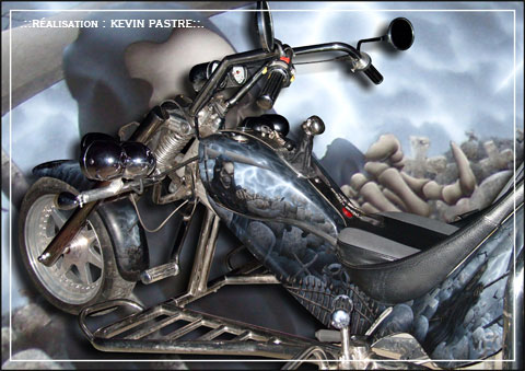 .::GRIM-REAPER-TRIKE 01 - photo de 2011 - aérographe peinture custom - sur trike REWACO::.